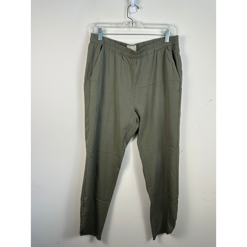Marine Layer Allison Pant Large Black Olive Very Good Bundle 2 Modal Stretch - Picture 8 of 10
